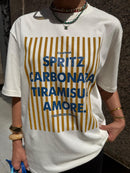 T-shirt Over Spritz Carbonara Tiramisu & Amore M