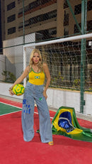 Blusa Regata Brasil Amarela