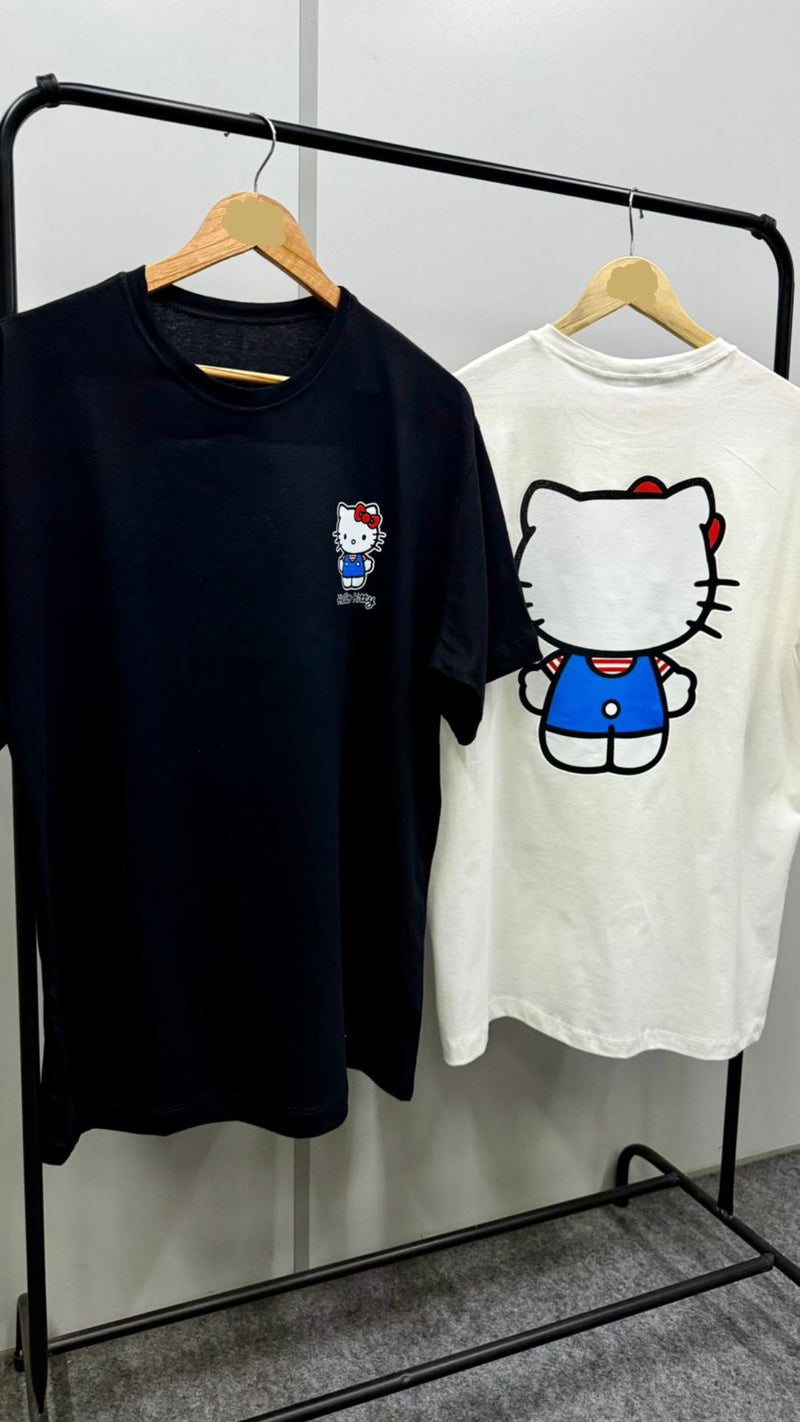 T-shirt Over Preta | HELLO KITTY