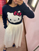 Blusa Tricot Hello Kitty AZUL MARINHO