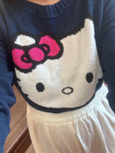 Blusa Tricot Hello Kitty AZUL MARINHO