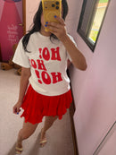 Short Babado Vermelho