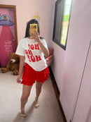 Short Babado Vermelho