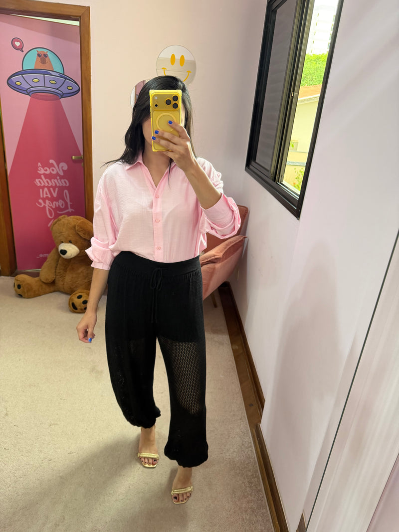 Calça Aladim Tricot Preto