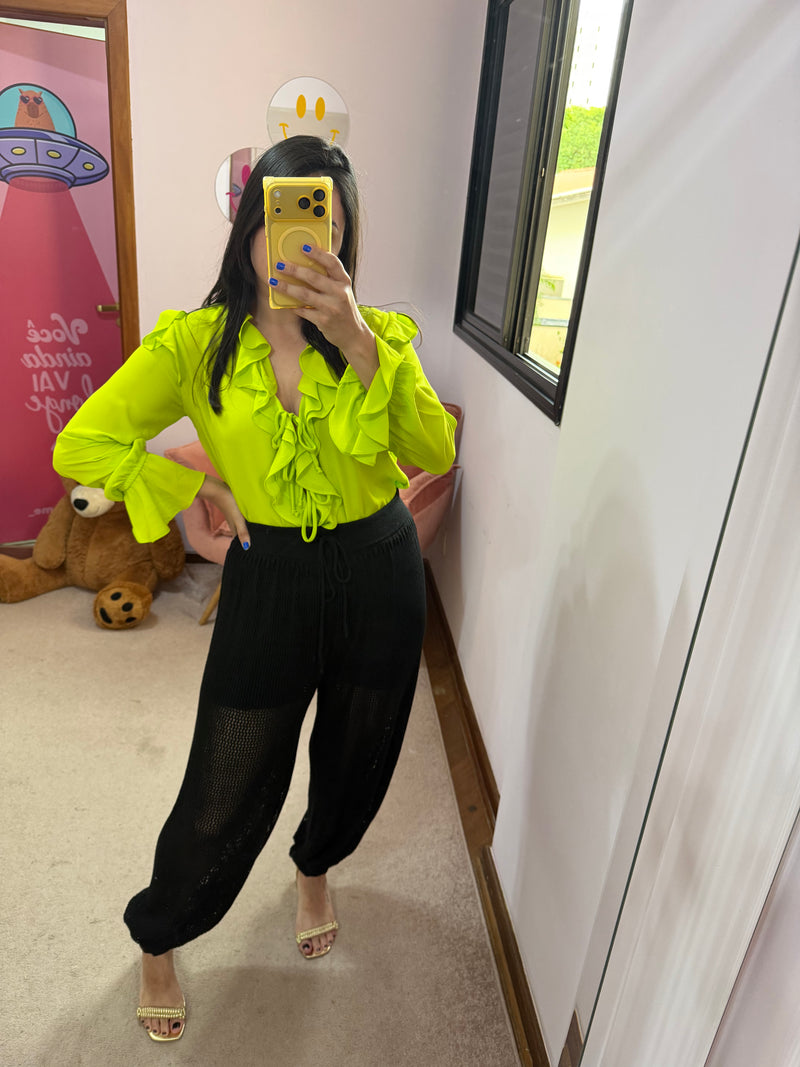 Calça Aladim Tricot Preto