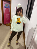 Blusa Moletom Over Flanelada Ursa Brasil | 2