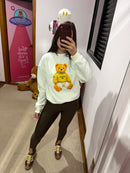 Blusa Moletom Over Flanelada Urso Brasil | 3