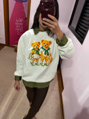 Blusa Moletom Over Flanelada Urso Brasil | 5