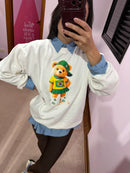 Blusa Moletom Over Flanelada Ursa Brasil | 4