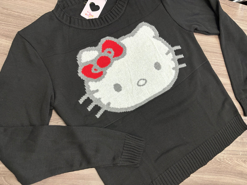 Blusa Tricot Hello Kitty PRETO