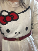 Blusa Tricot Hello Kitty CAQUI