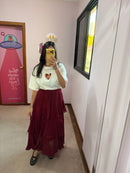 Saia Marsala com Babados M