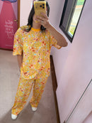 Conjunto Floral Amarelo