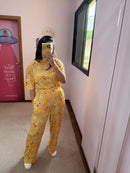 Conjunto Floral Amarelo