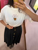 Saia Midi Linho Preta