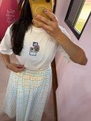 T-shirt Over Floral Rosa