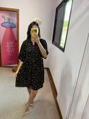 Vestido Liberty Floral Preto