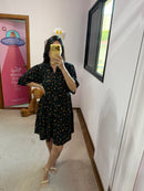 Vestido Liberty Floral Preto