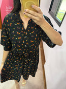 Vestido Liberty Floral Preto