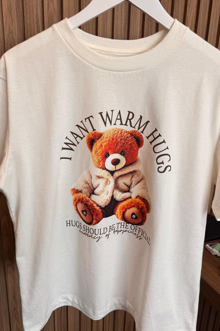 T-shirt Urso I Want Warm Hugs