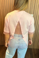 T-shirt Over Rosa Renda