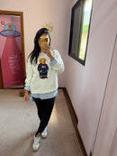 Blusa Moletom Over Urso Off