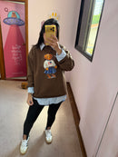 Moletom Over Urso Marrom