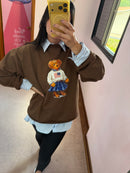 Moletom Over Urso Marrom