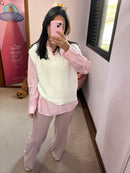 Colete Tricot Texturizado Branco