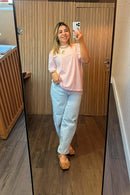 T-shirt Over Rosa Renda