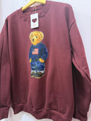 Blusa Moletom Urso Marsala