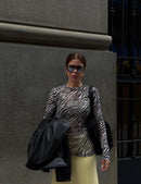 Blusa Tule Zebra P&B