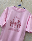T-shirt Over Lazy Sundaes Rosa