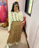 Blusa Tricot Floral Bordada