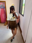Short Franja Suede