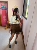 Short Franja Suede