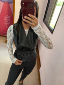 Colete PU Preto M