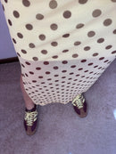 Vestido Midi Poá Tule Amarelo