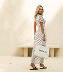 Vestido Midi Tule Poa Branco