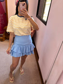 T-shirt Over Listra Amarelo