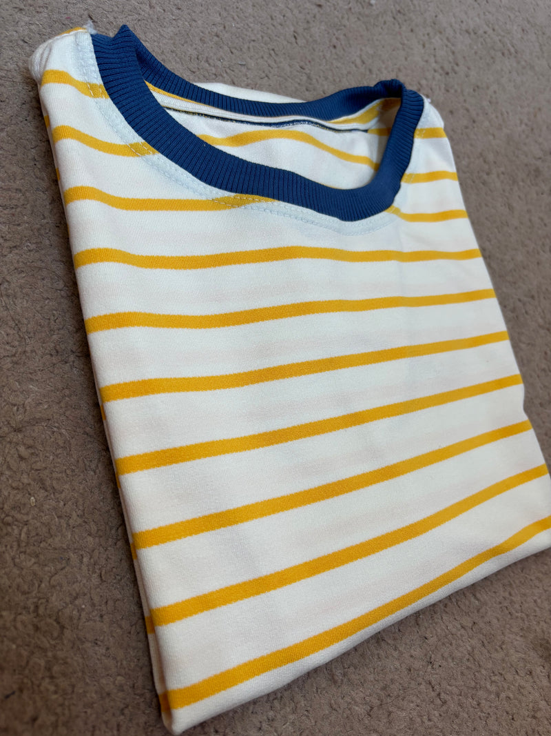 T-shirt Over Listra Amarelo