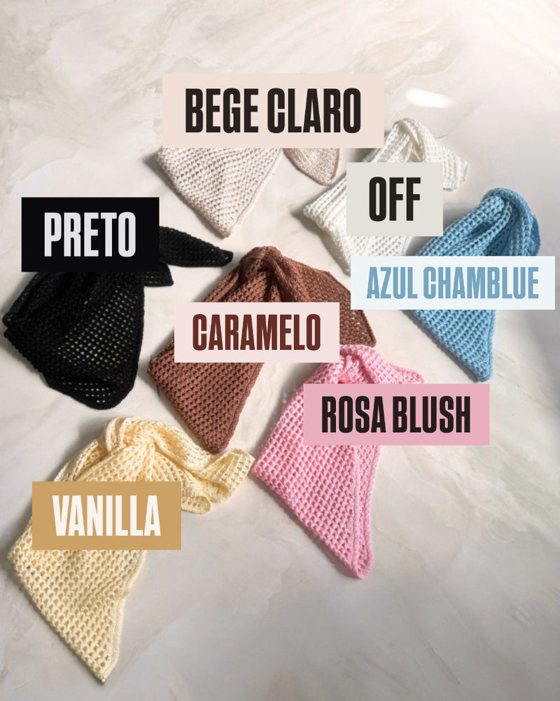 Lenço Macrame Crochê | CARAMELO