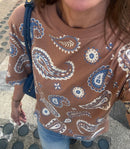 T-shirt Over Paisley Camel G