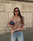 T-shirt Over Paisley Camel G