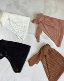 Lenço Macrame Crochê | CARAMELO