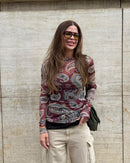 Blusa Tule Paisley Vintage