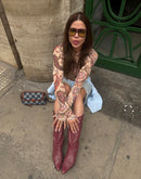 Blusa Tule Paisley Fundo Off