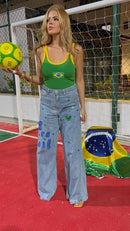 Blusa Regata Brasil Verde