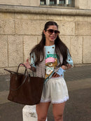 T-shirt Over Poa Urso | AZUL