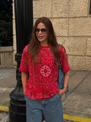 T-shirt Over Bandana Vermelha - G